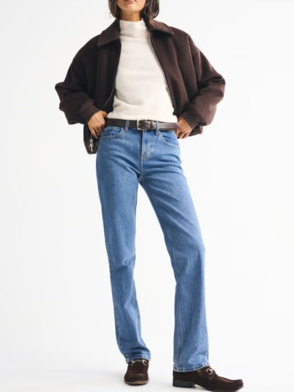 Abercrombie Mid Rise 90s Straight Jean Curve Love Size 28